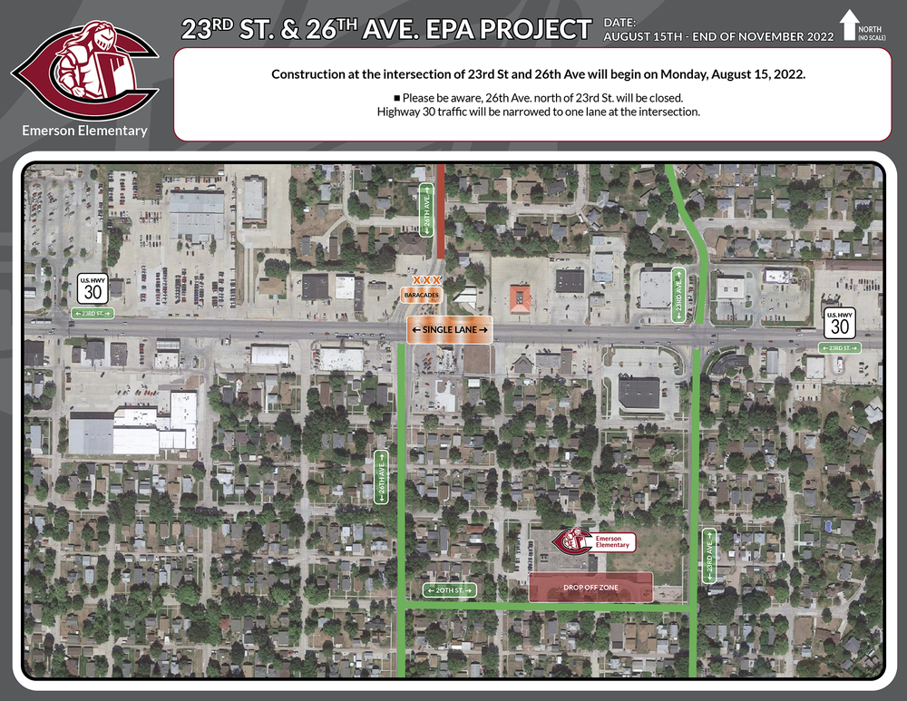 Plan Commute Around 26th Ave. Project Emerson Elementary School