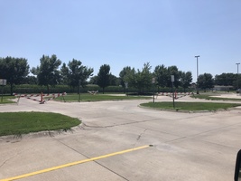 Barricades Placed In Parking Lot for Student and Public Safety