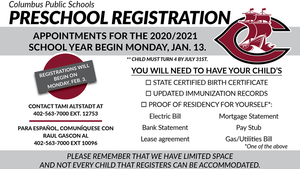 Preschool Registration Begins on January 13th