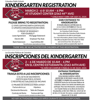 Kindergarten Registration begins March 2, 2020