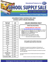 Order Your School Supplies Today!