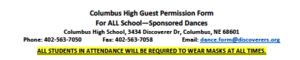Guest Permission Dance Form For 2021 Prom