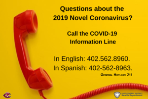 ECDHD now offering 3 hotlines to help answer questions regarding Novel Coronavirus.