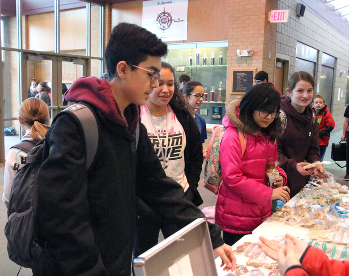 CMS Student Council selling baked items.
